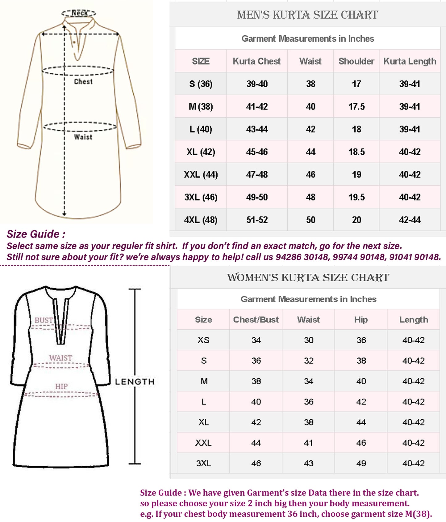 Linen Cotton Kurti and Kurta Couple Combo