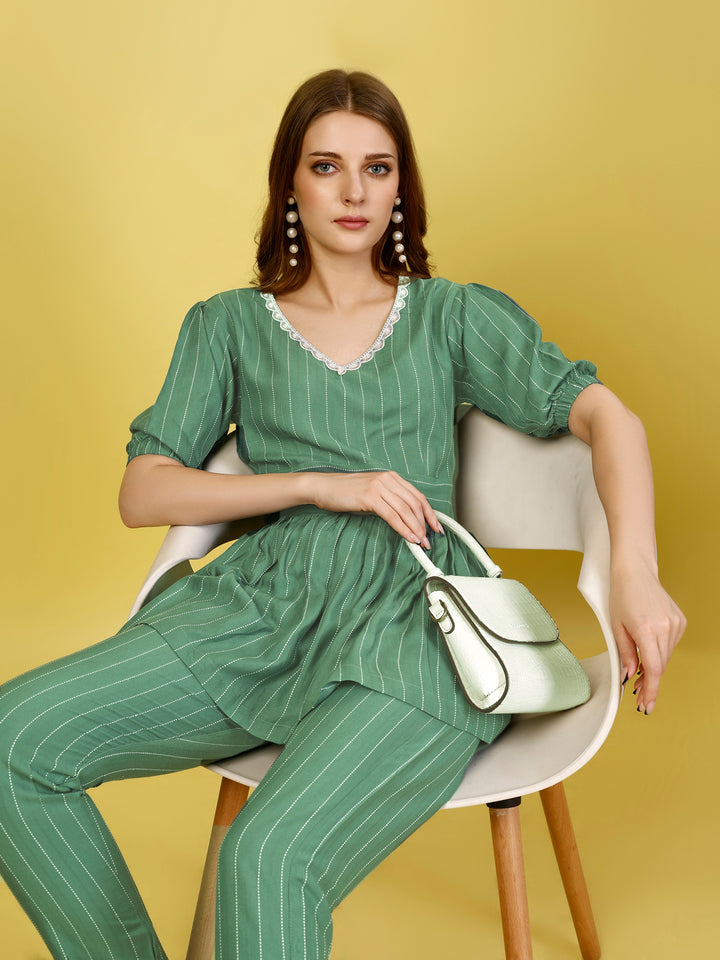 V-Neck Top & Trouser Co-Ords