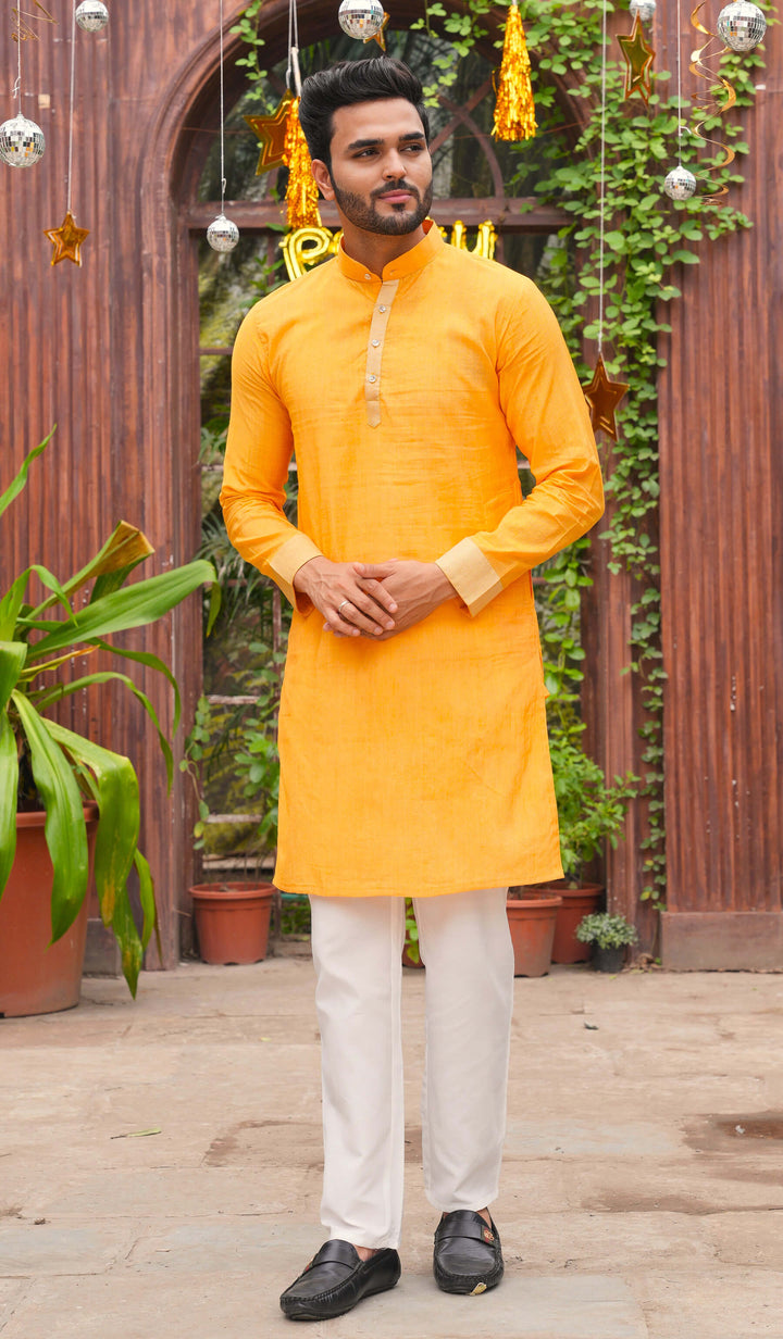 Cutie Couple Matching Dress Orgenza silk Saree & Kurta