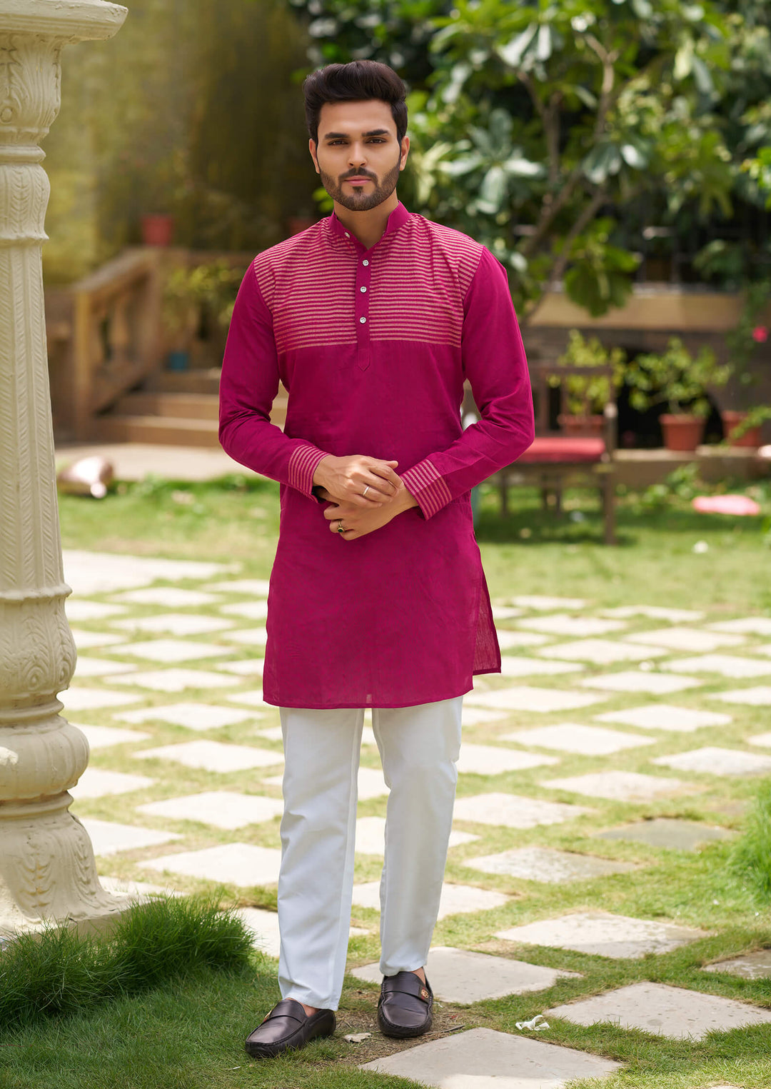 Stylish Men Silk Kurta with Pajama