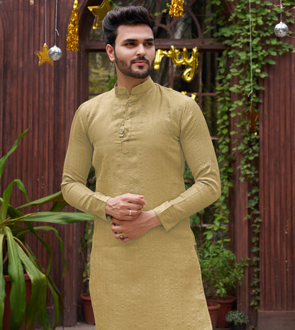 Traditional Bansri Yellow Men Kurta