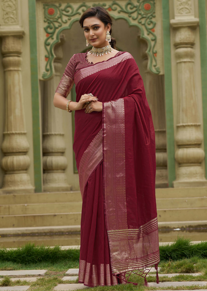 Rose Maroon Couple set Matching Dress Silk Saree and Kurta