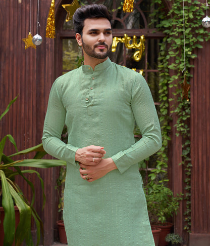 Traditional  Pista Men Kurta