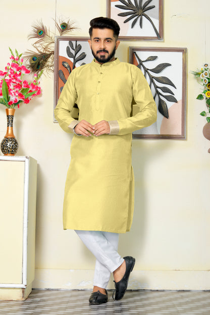 Venila Yellow Men Kurta