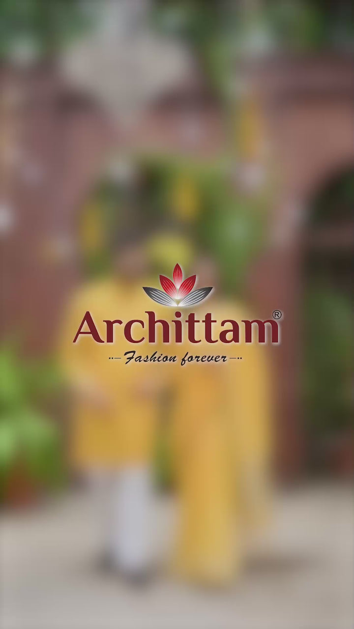Cutie Couple Matching Dress Orgenza silk Saree & Kurta