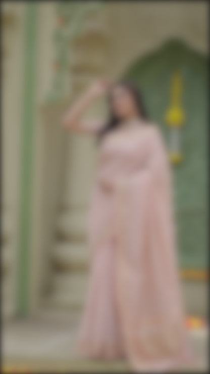 Jenika Pink Silk Saree
