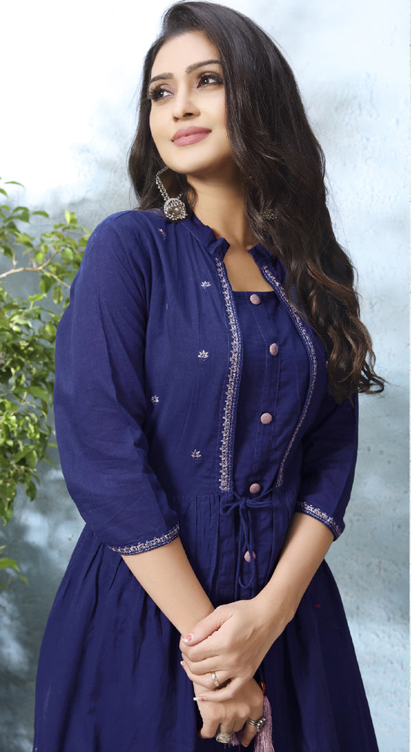 Designer kurti with Stylish Shrug