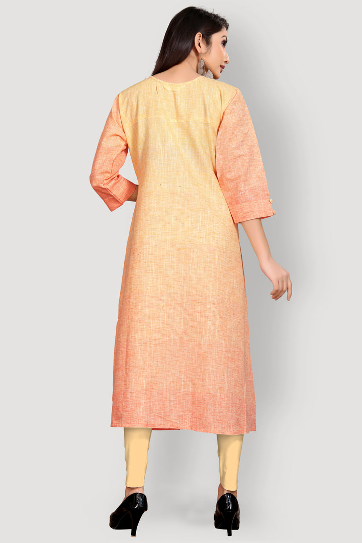 Buy A-Line Cotton Kurta with handwork