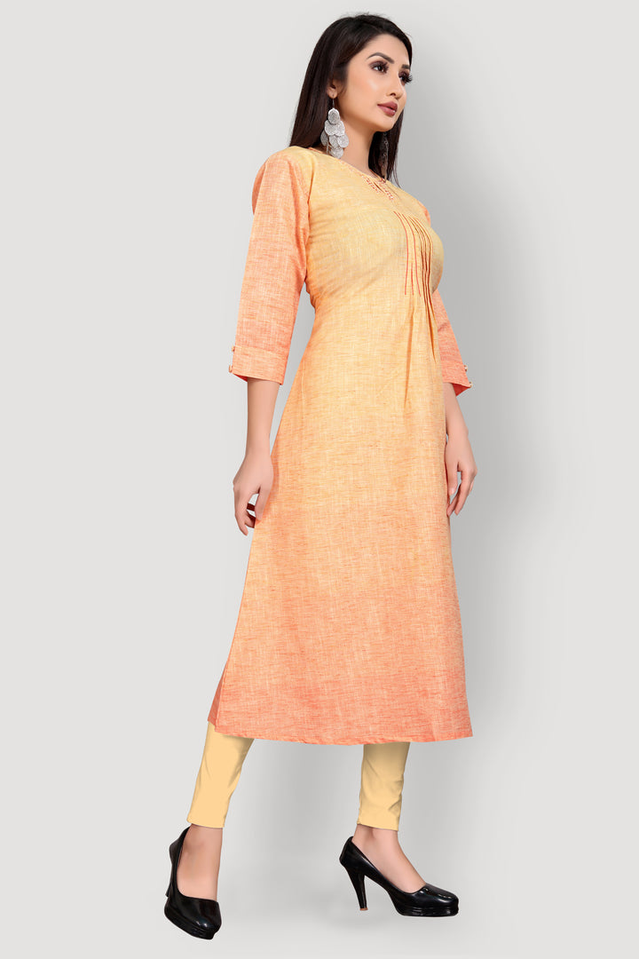 Buy A-Line Cotton Kurta with handwork