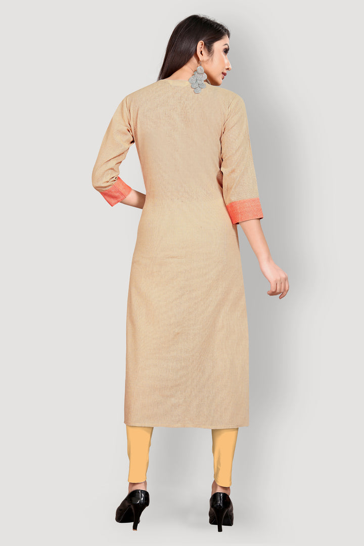 Buy Designer Cotton Kurta with Handwork