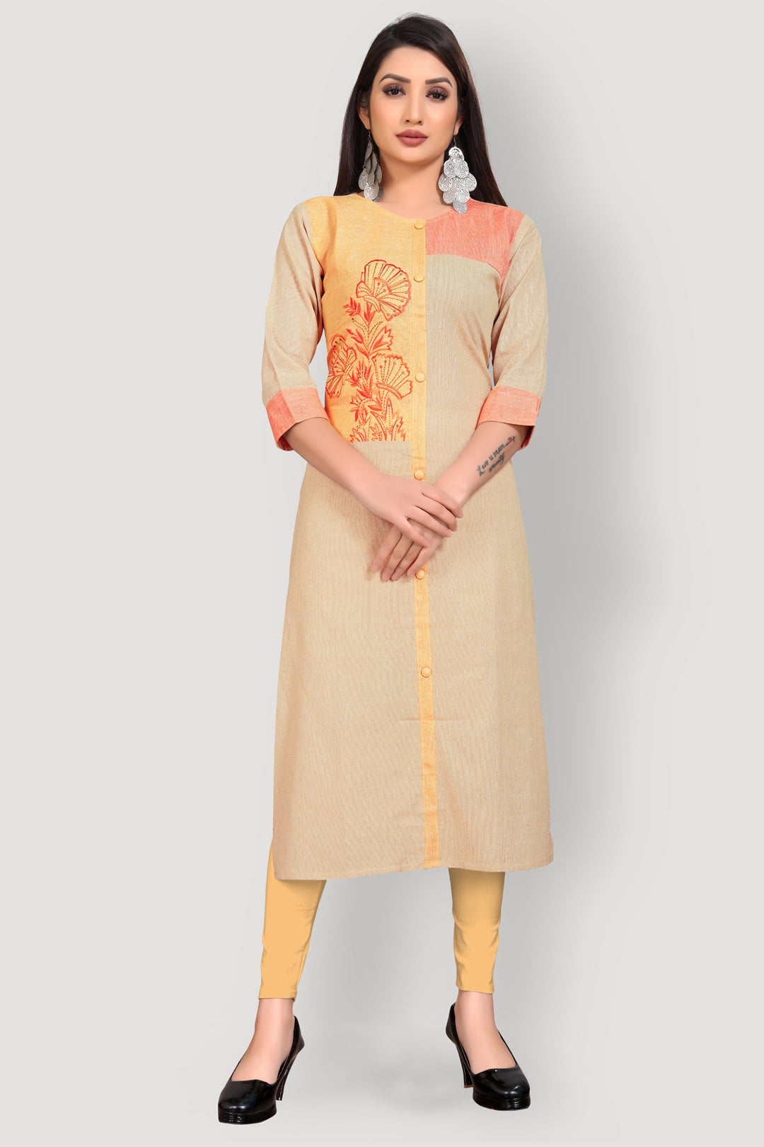 Buy Designer Cotton Kurta with Handwork