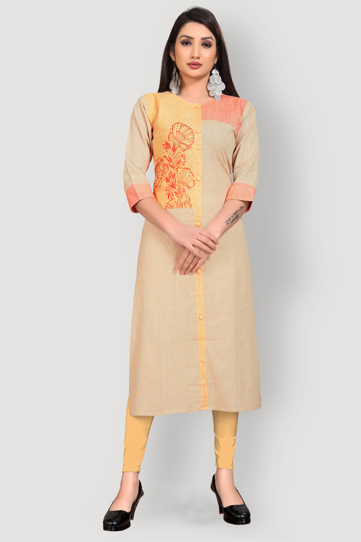 Buy Designer Cotton Kurta with Handwork