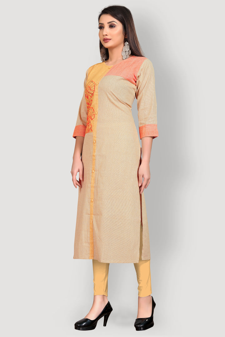 Buy Designer Cotton Kurta with Handwork