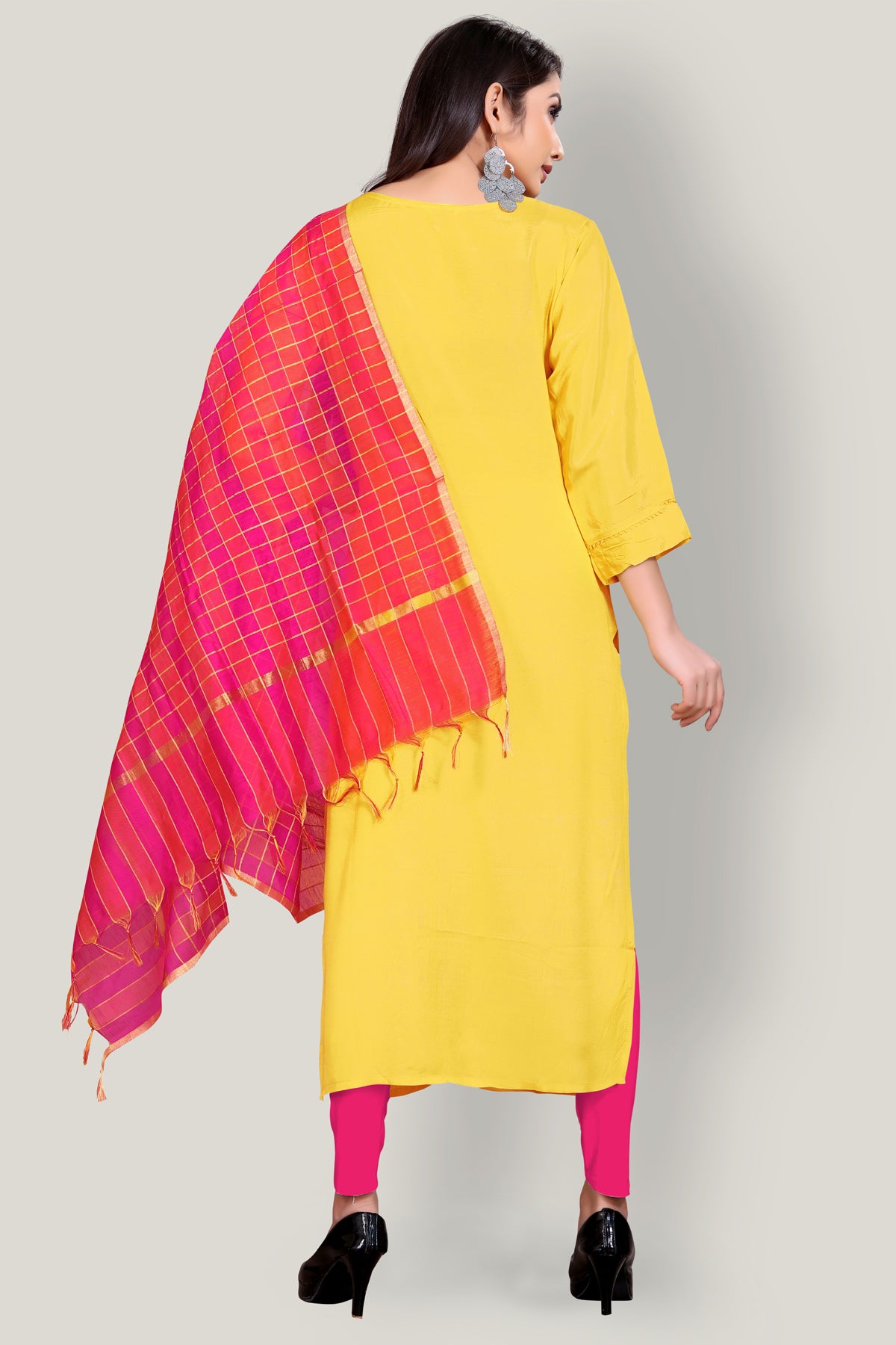 Buy Designer kurti with silk Dupatta