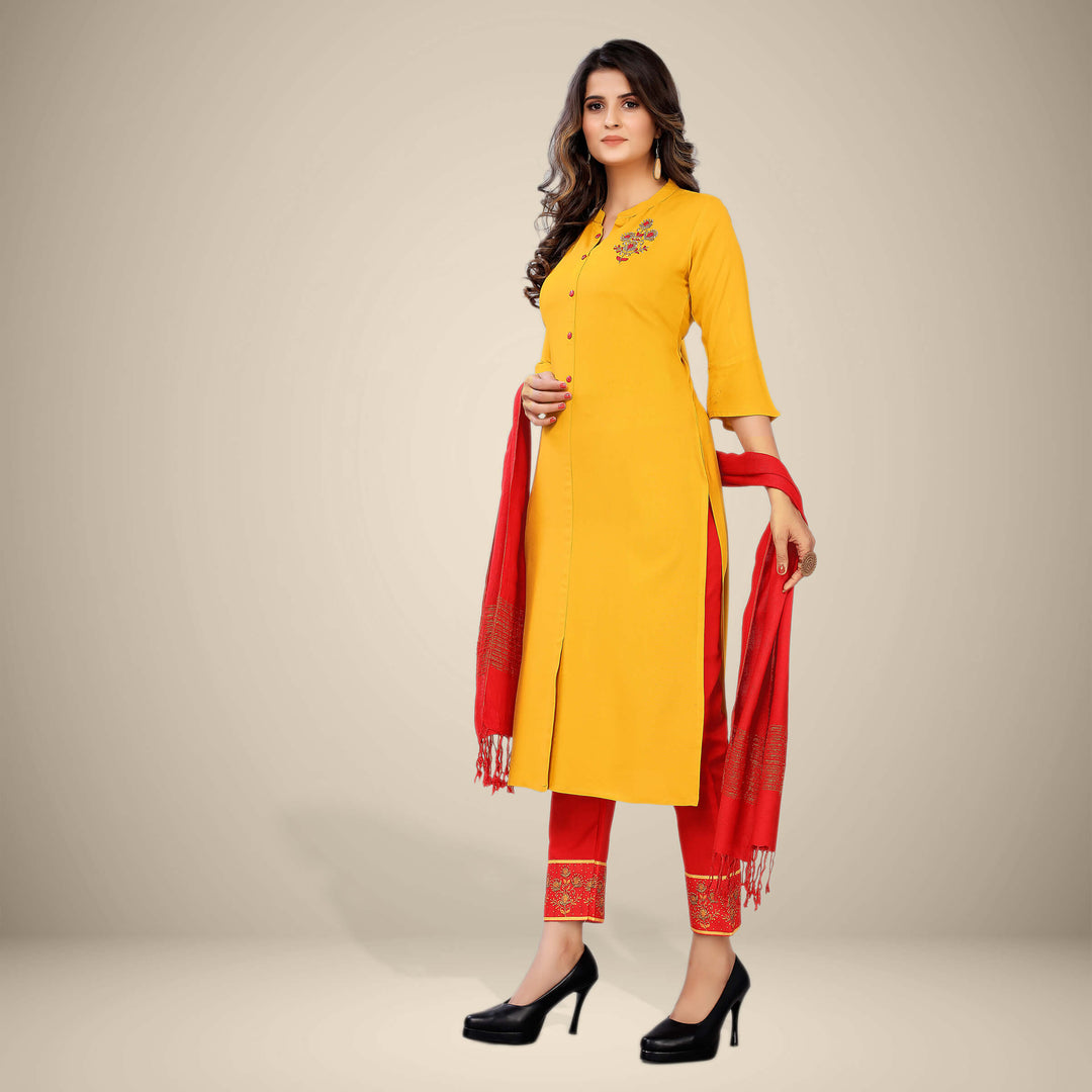 Designer Salwar suit Yellow kurti