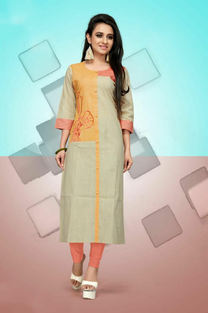 Buy Designer Cotton Kurta with Handwork