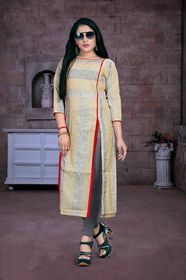 Buy Cotton front slit Kurta