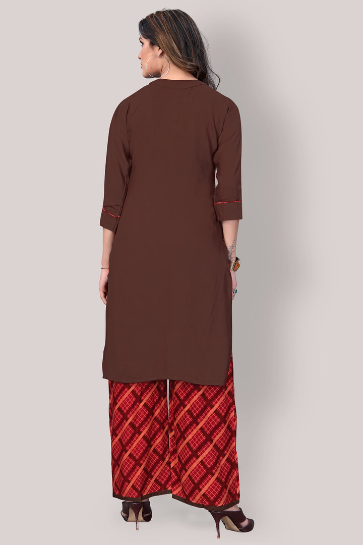 Buy Rayon Kurta With Plazzo set