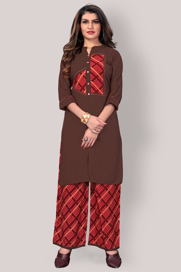 Buy Rayon Kurta With Plazzo set