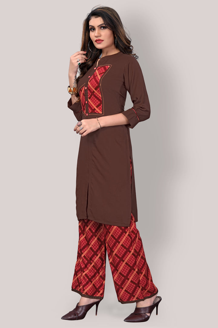 Buy Rayon Kurta With Plazzo set