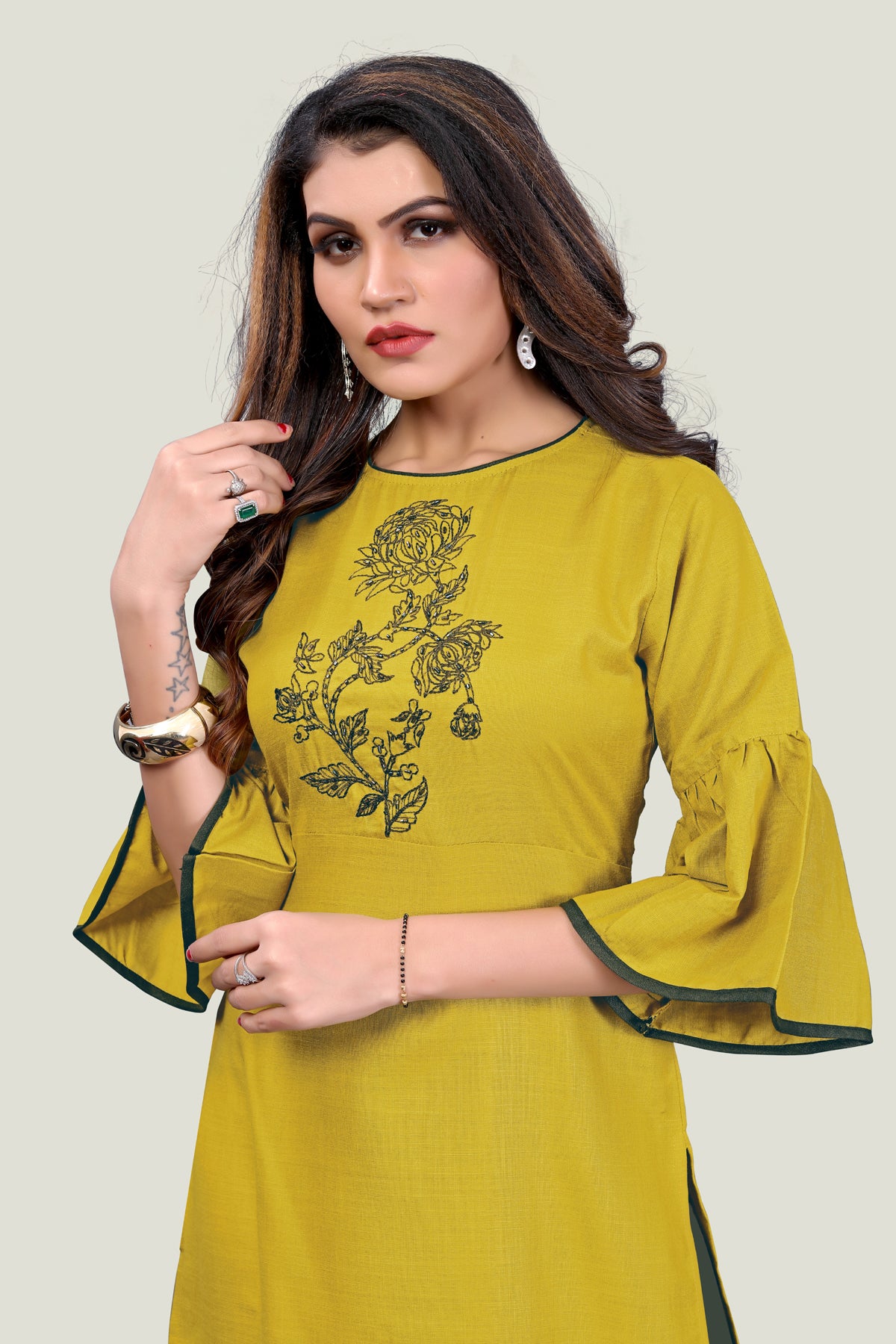 Buy Fancy Cotton Kurta with Handwork