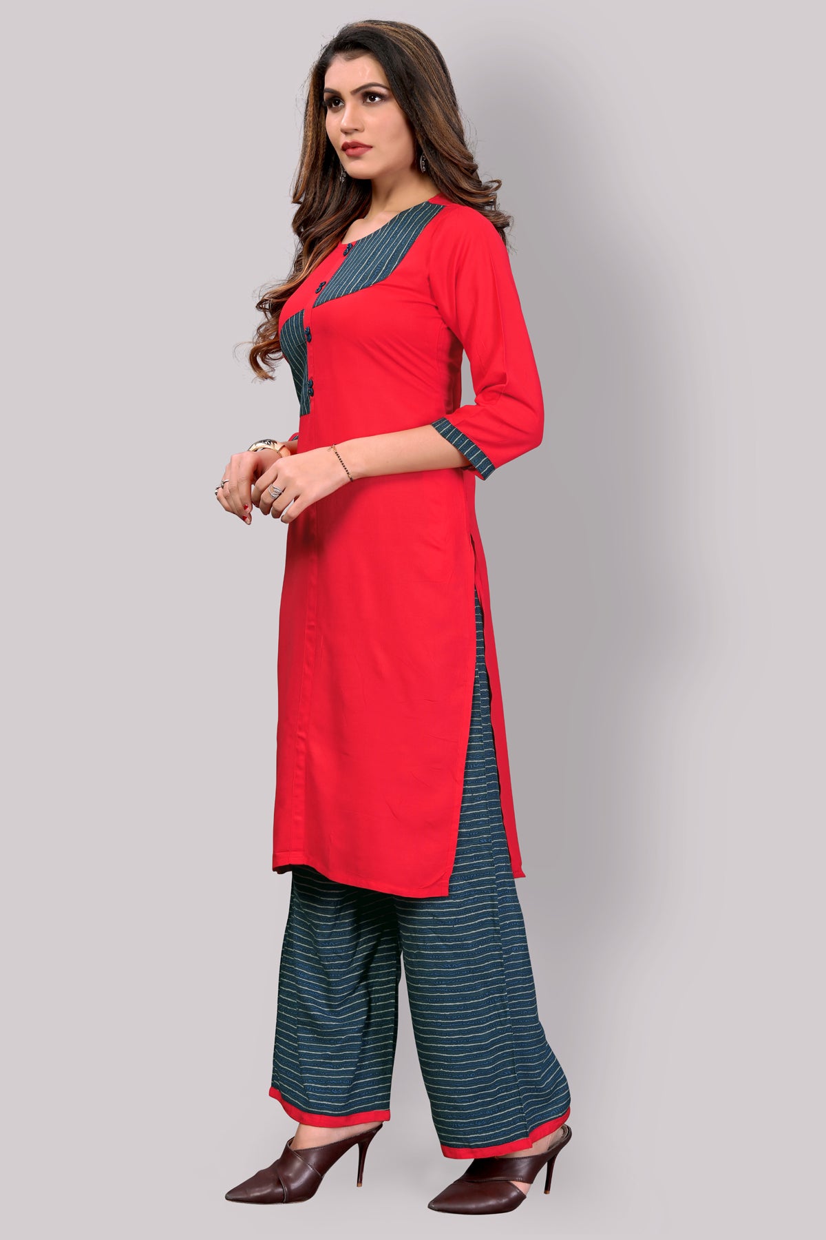 Buy Rayon Kurta With Plazzo set