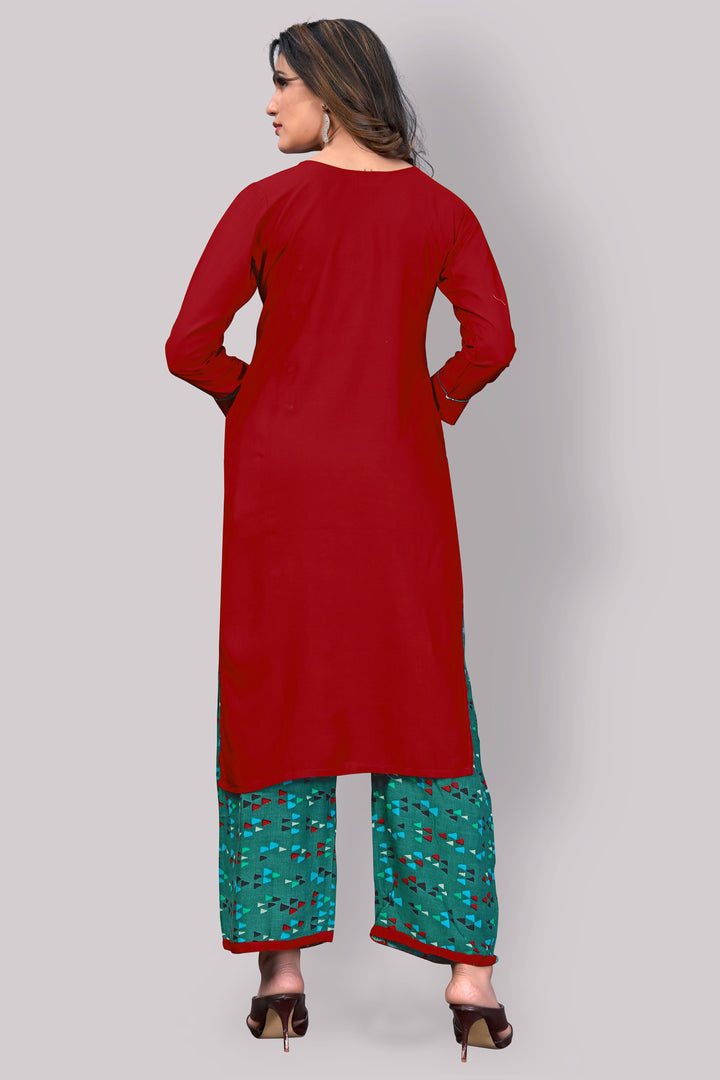Buy Rayon Kurta With Plazzo set