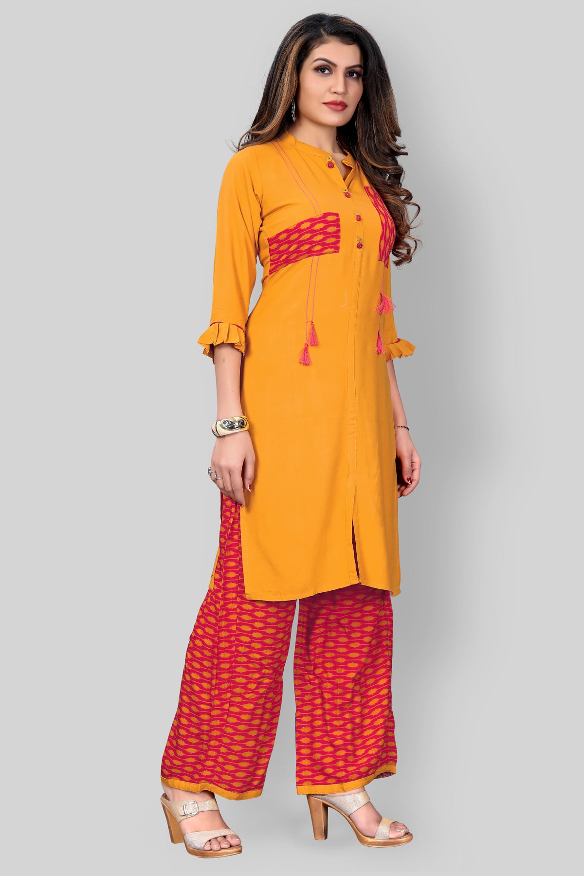 Buy Rayon Kurta With Plazzo set