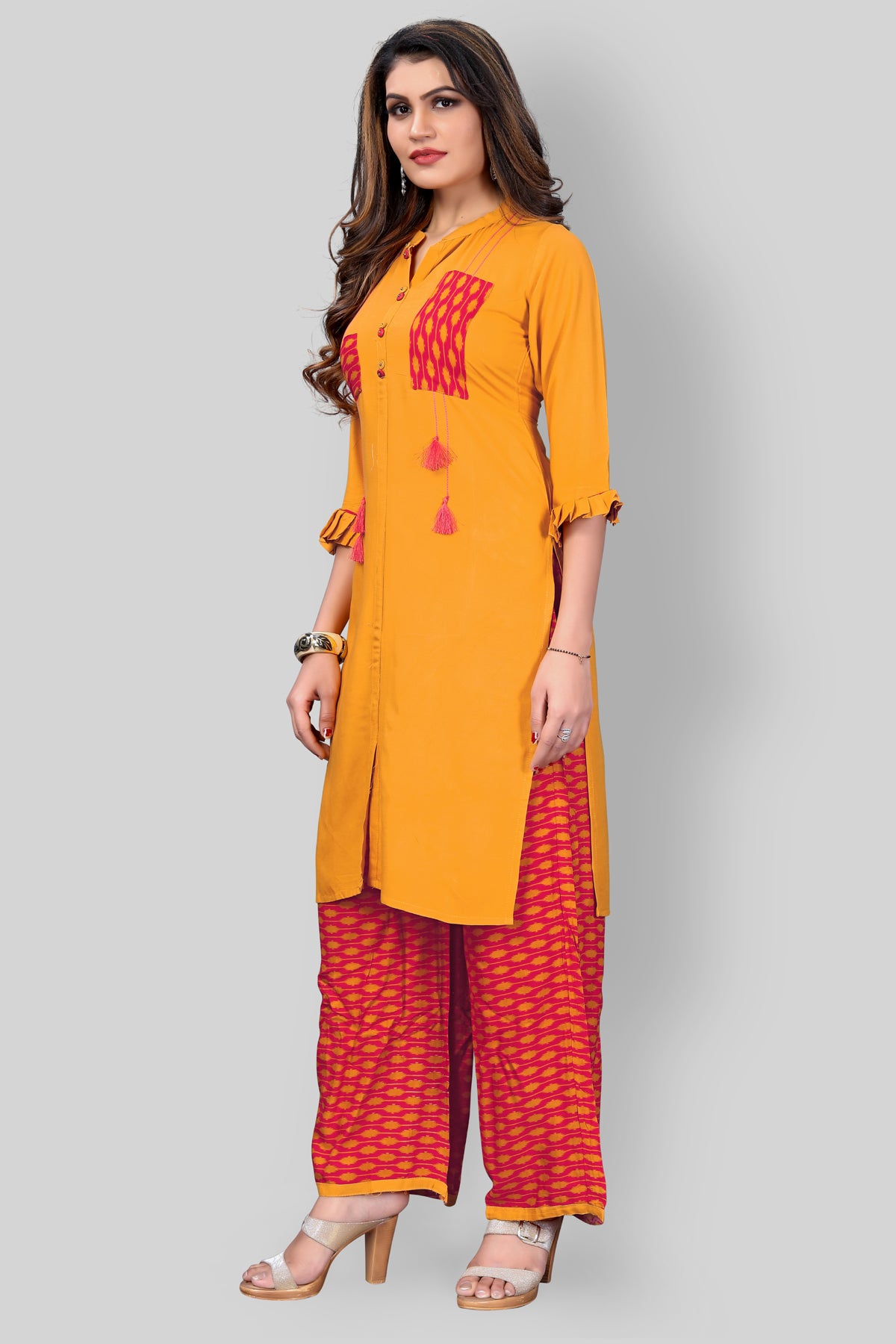 Buy Rayon Kurta With Plazzo set