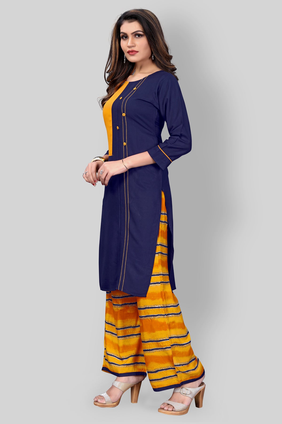 Buy Rayon Kurta With Plazzo set