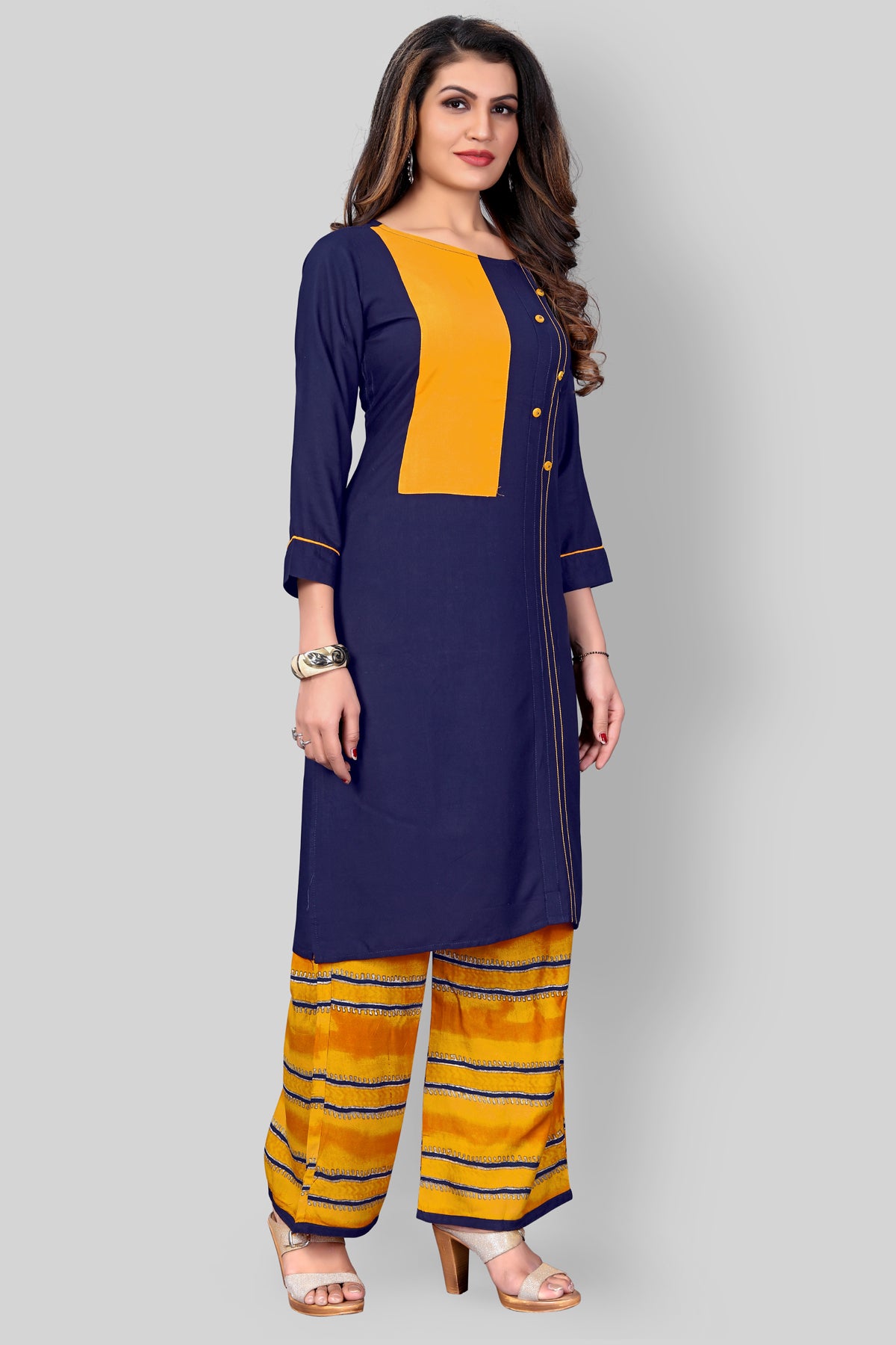 Buy Rayon Kurta With Plazzo set