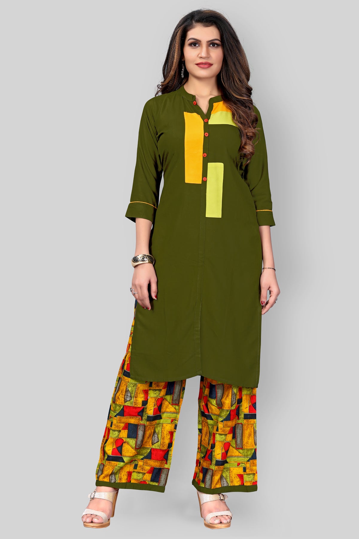 Buy Rayon Kurta With Plazzo set