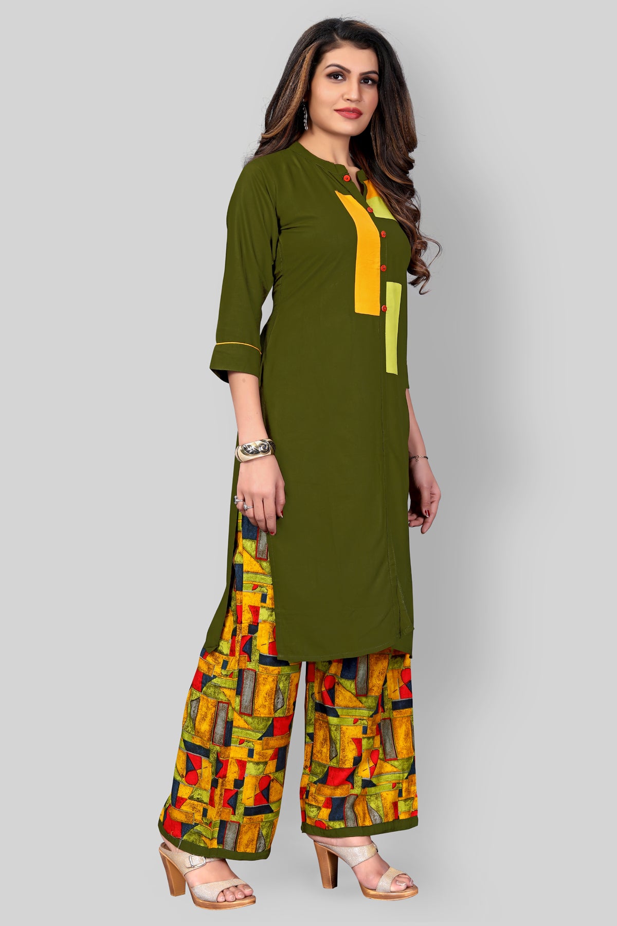 Buy Rayon Kurta With Plazzo set