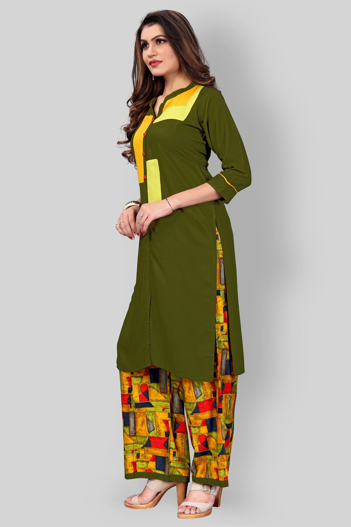 Buy Rayon Kurta With Plazzo set