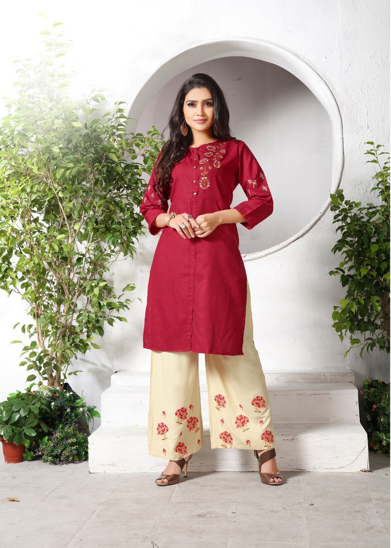 Buy Ruby Cotton Kurta set