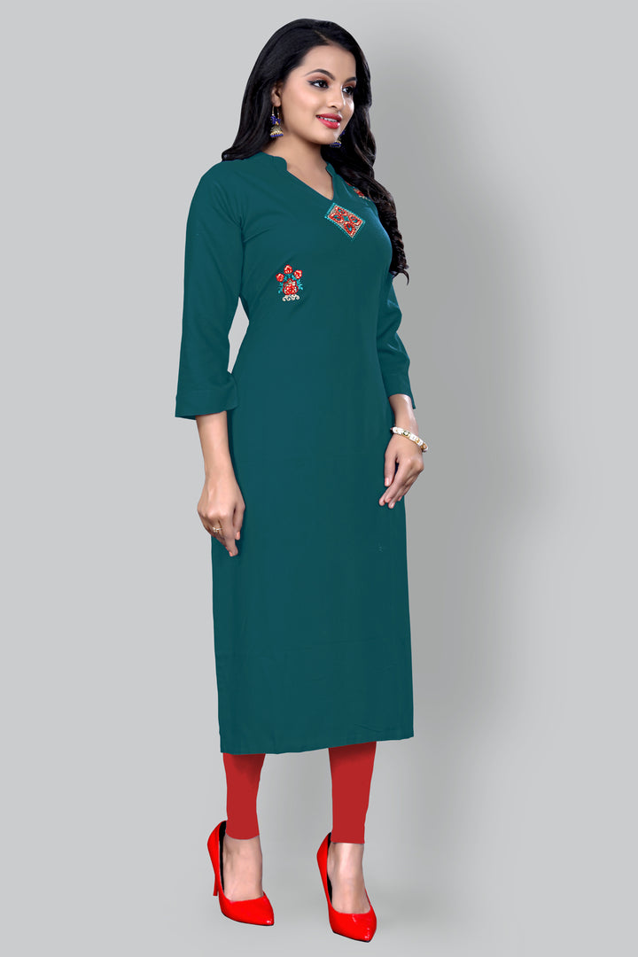 Designer kurti with stylish embroidery