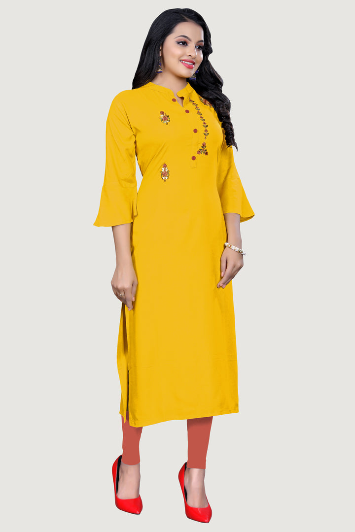 Rayon Kurta with attractive embroidery work