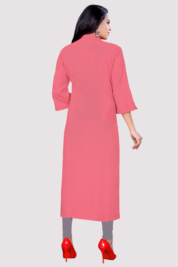 Rayon Kurta with attractive embroidery work