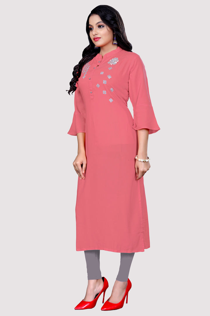 Rayon Kurta with attractive embroidery work