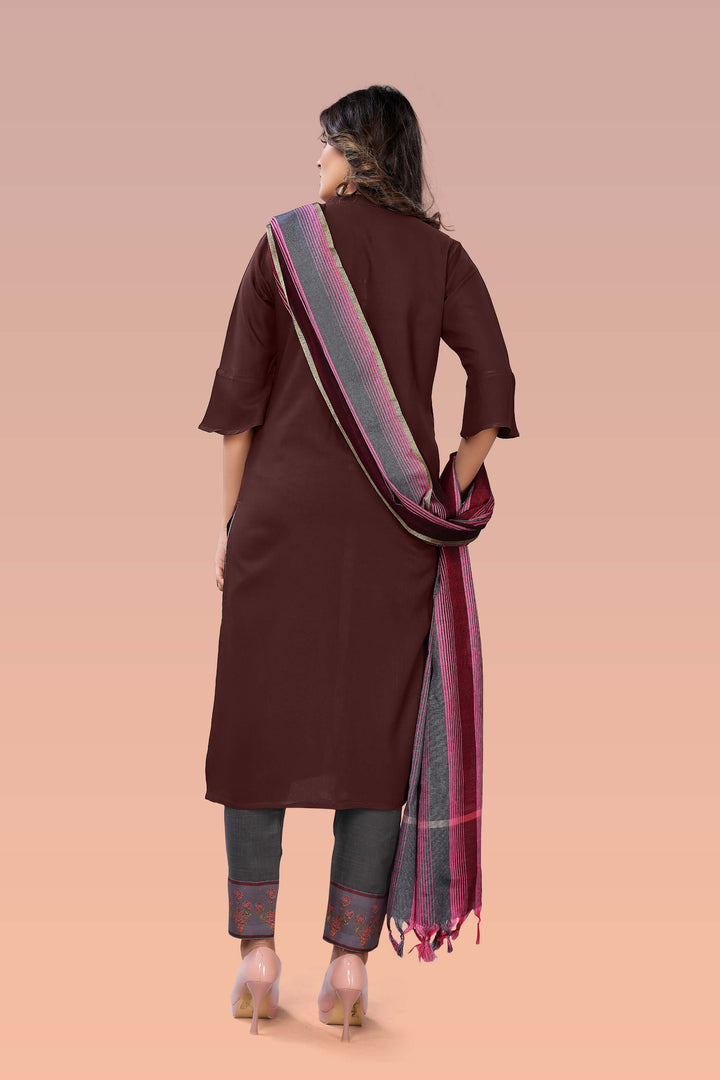 Designer Salwar suit Brown kurti