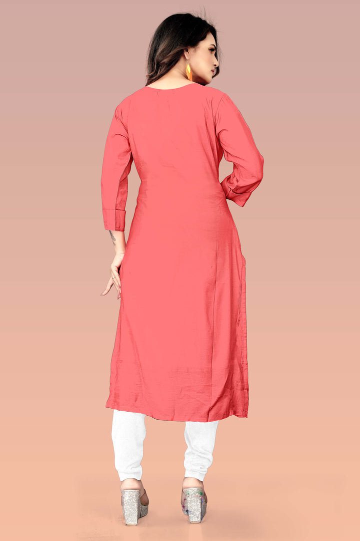 Buy Designer Silk kurti with stylish handwork