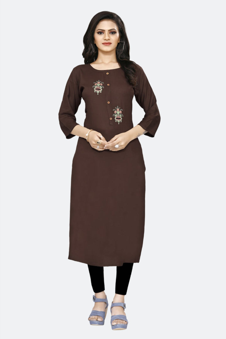 Designer kurti with stylish embroidery