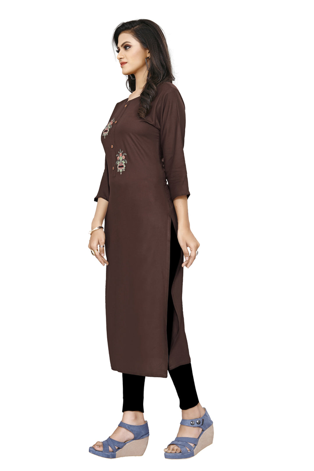 Designer kurti with stylish embroidery