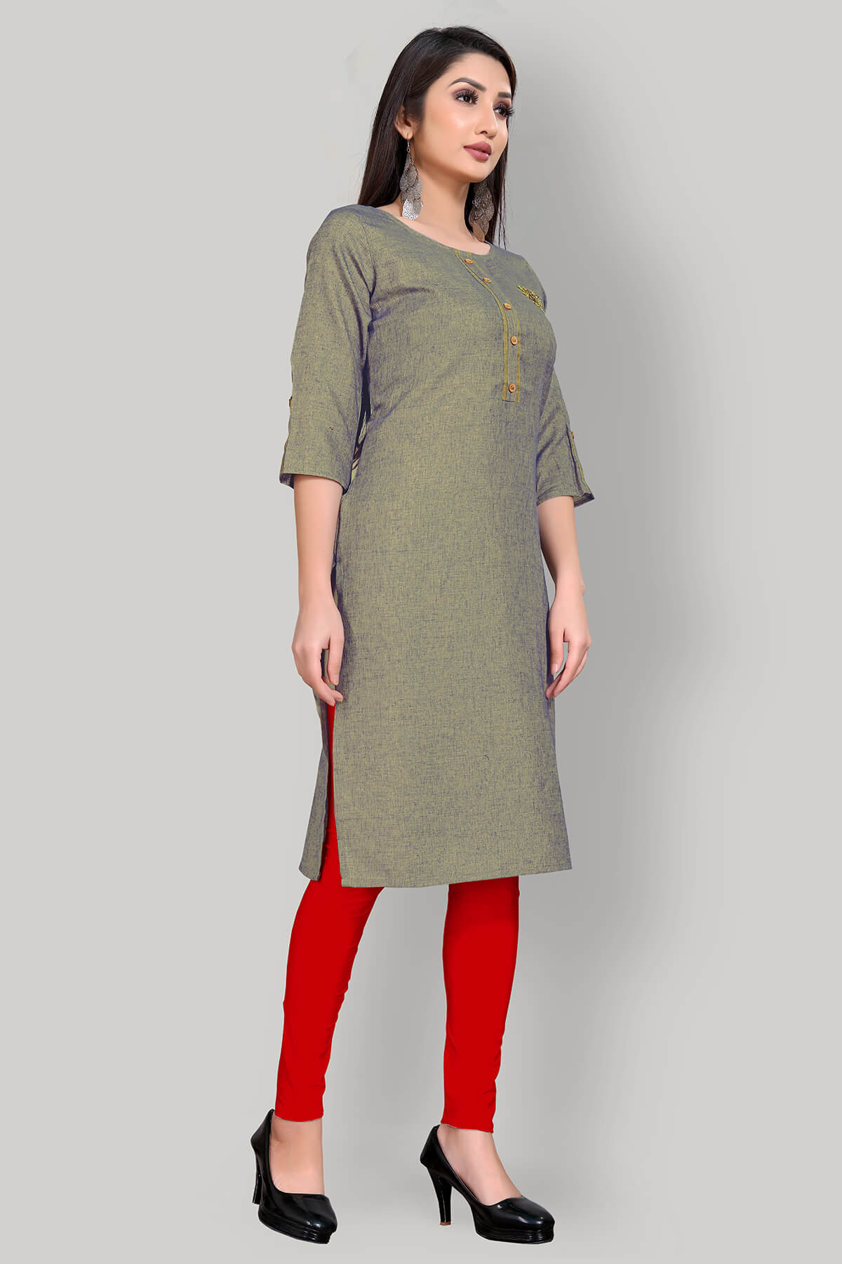 Buy Art Silk Kurta with attractive handwork