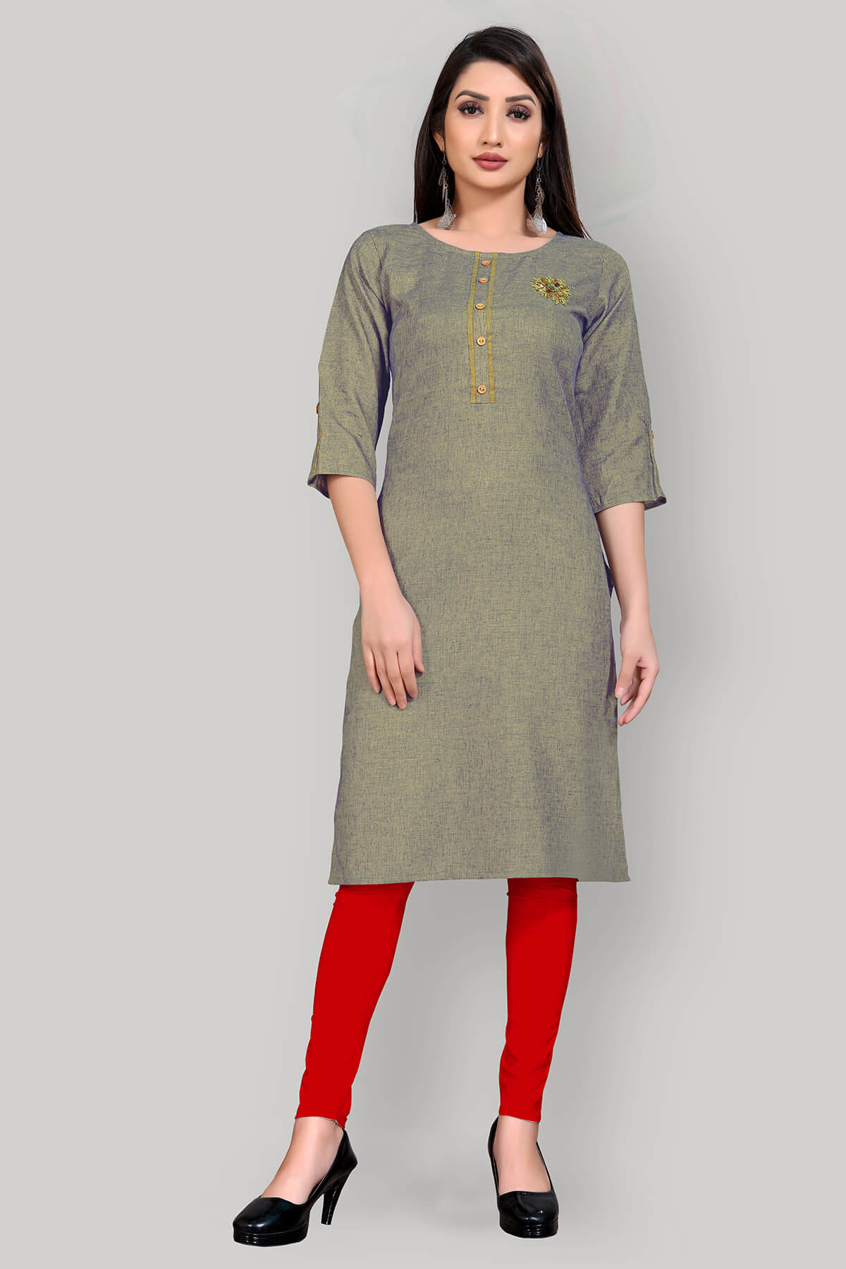 Buy Art Silk Kurta with attractive handwork