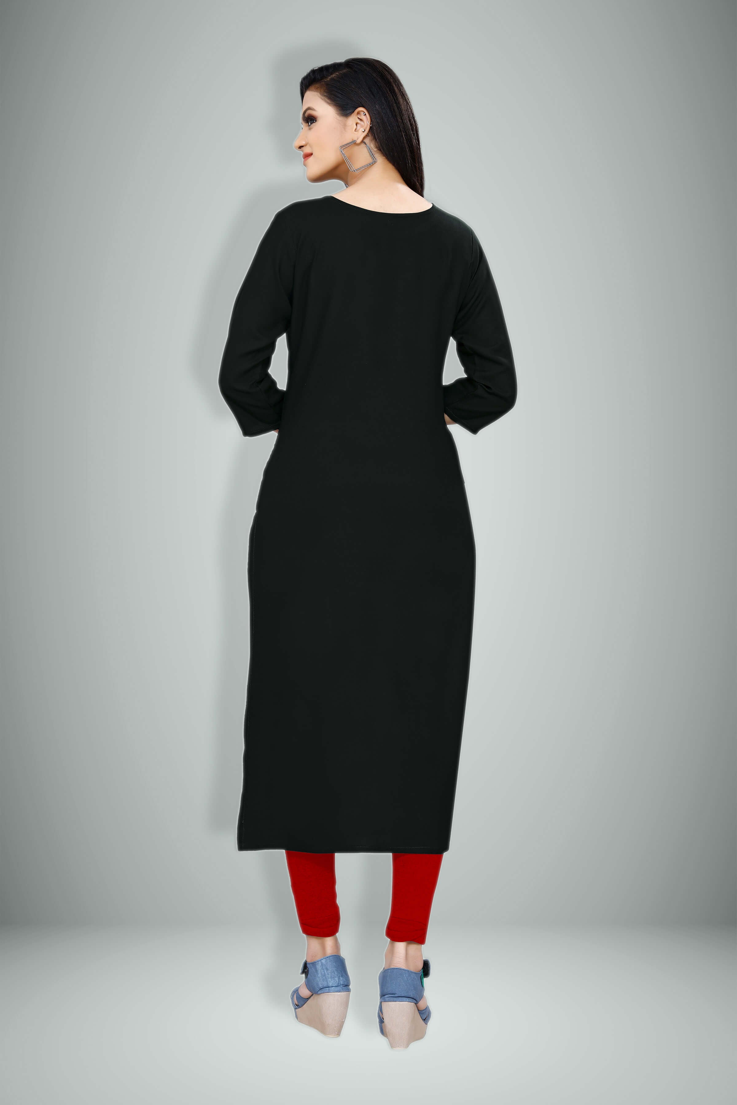 Designer kurti with stylish embroidery