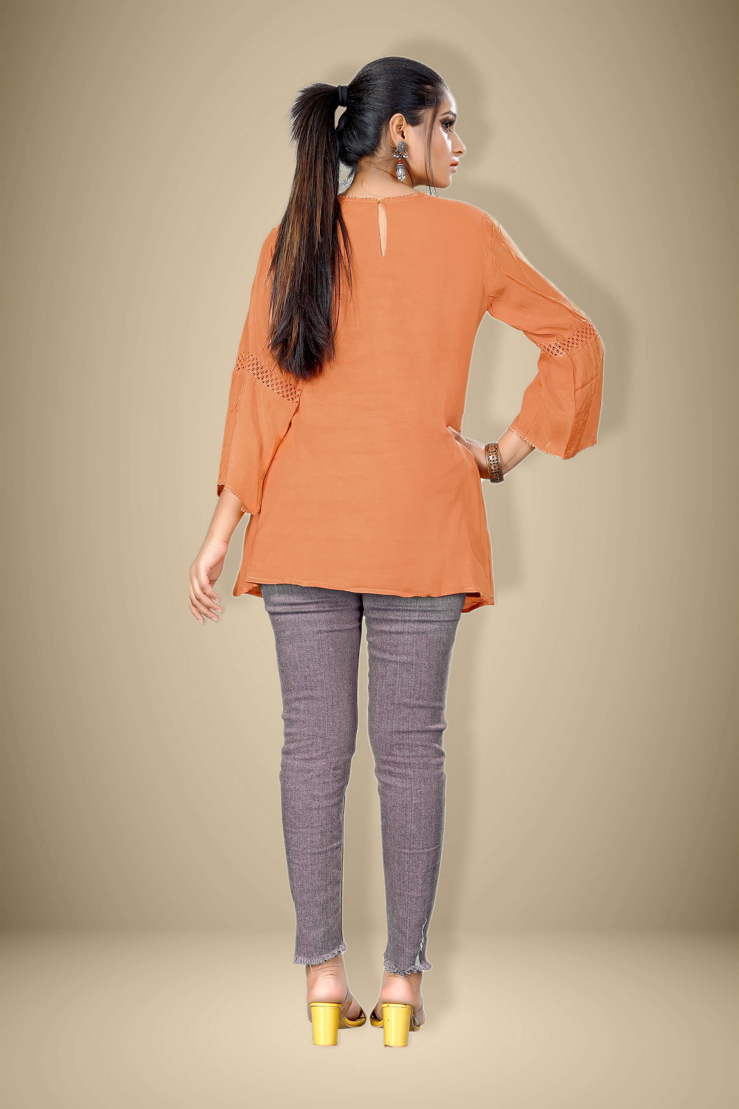 Buy Designer Peach Top tunic