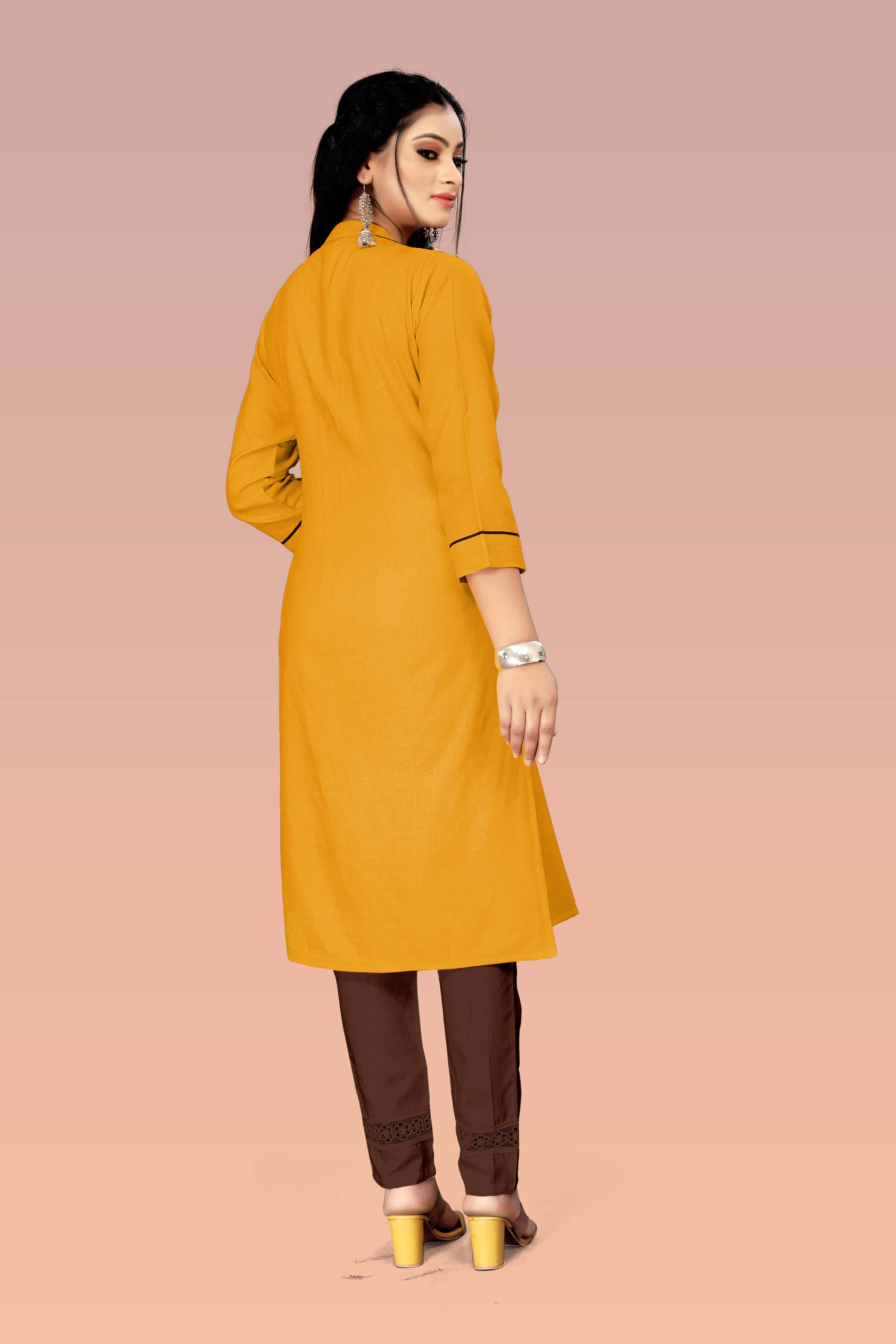 Cotton Embroidery Straight Kurta