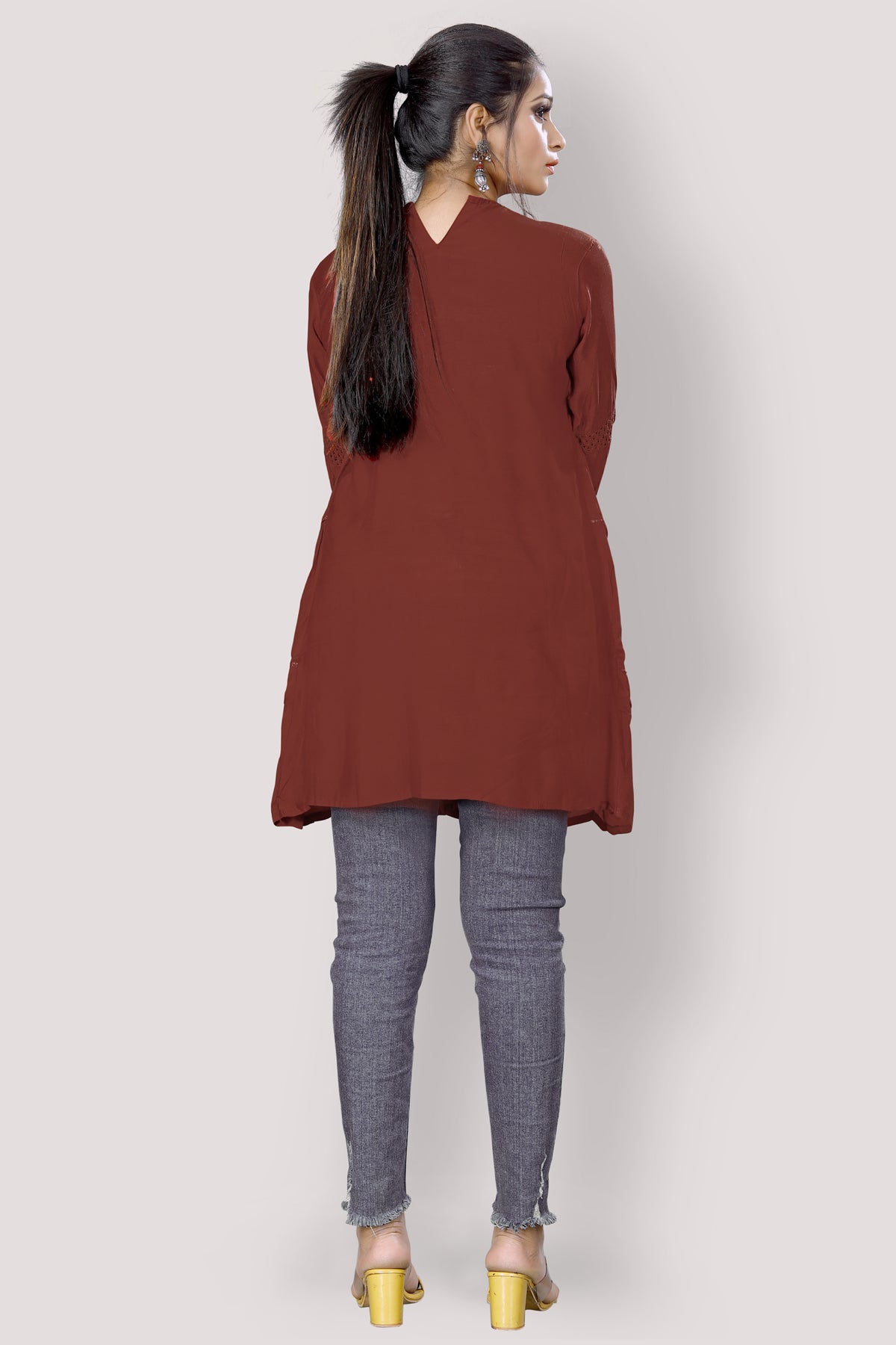 Buy Designer Maroon Top tunic
