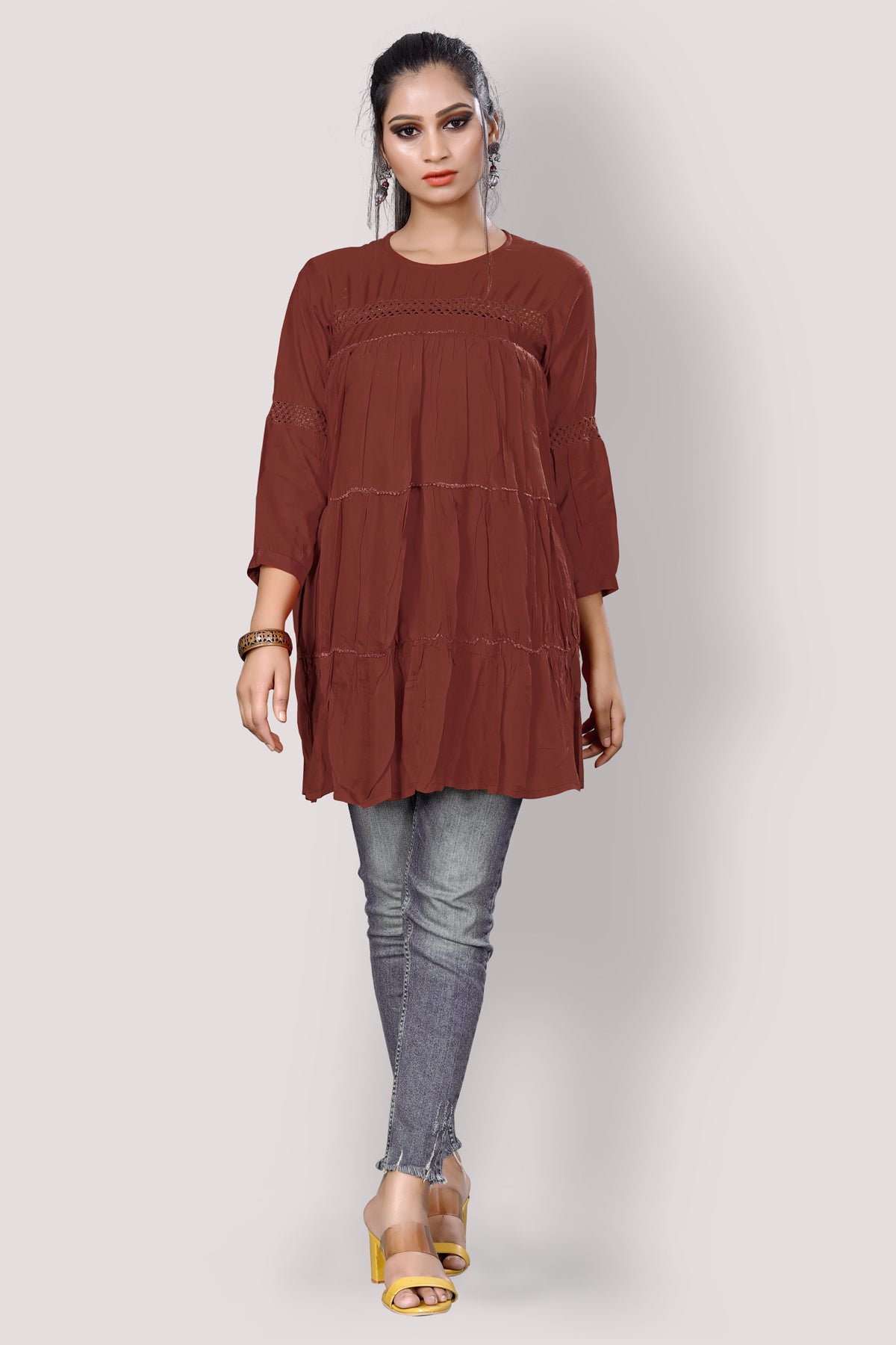Buy Designer Maroon Top tunic